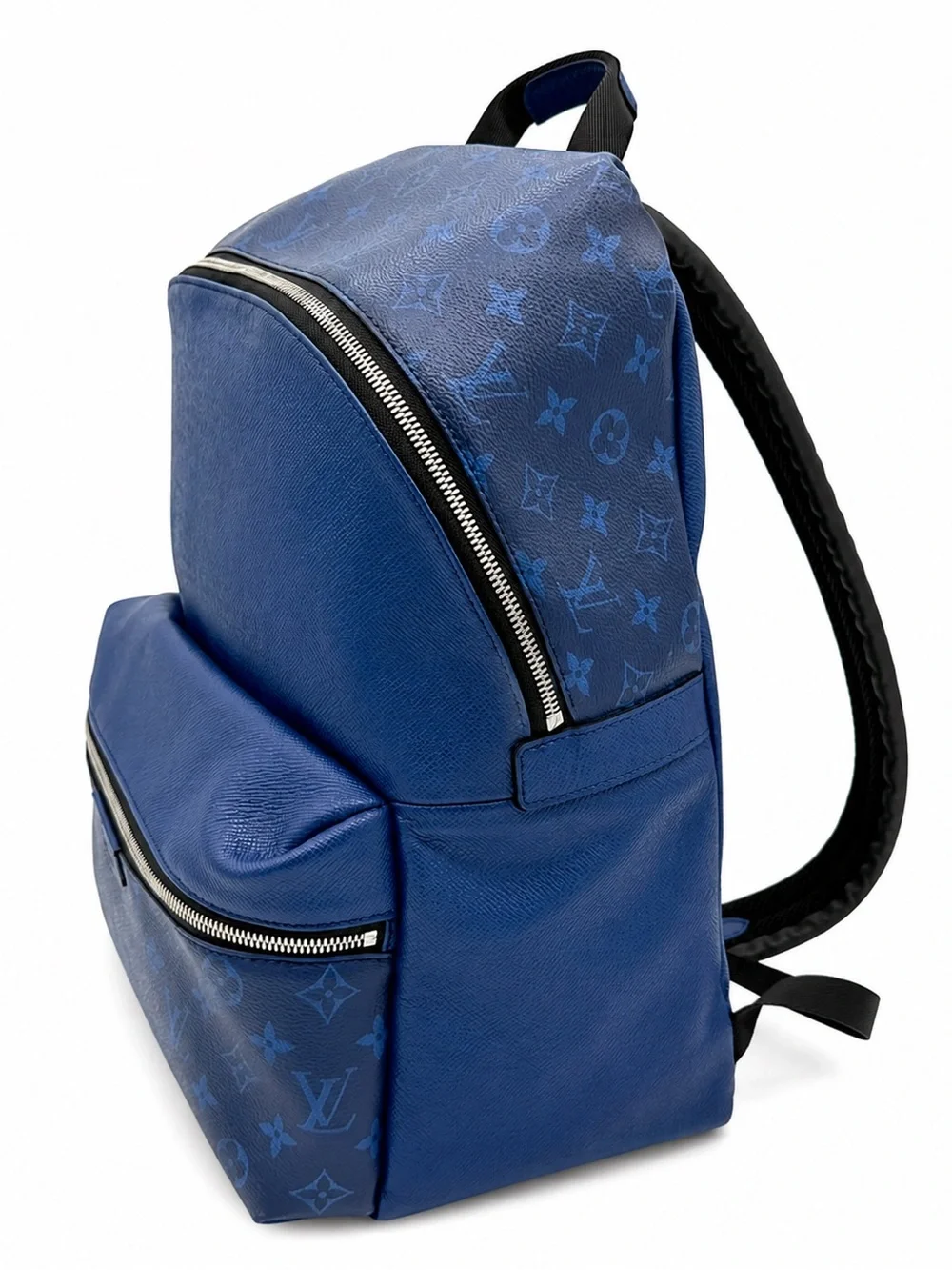 💙 Louis Vuitton Discovery Backpack Taigarama Cobalt Blue Taiga Leather France 🔥